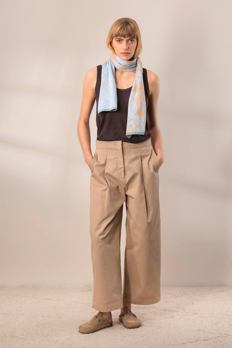 WOLVIS Saturni midi scarf light blue women