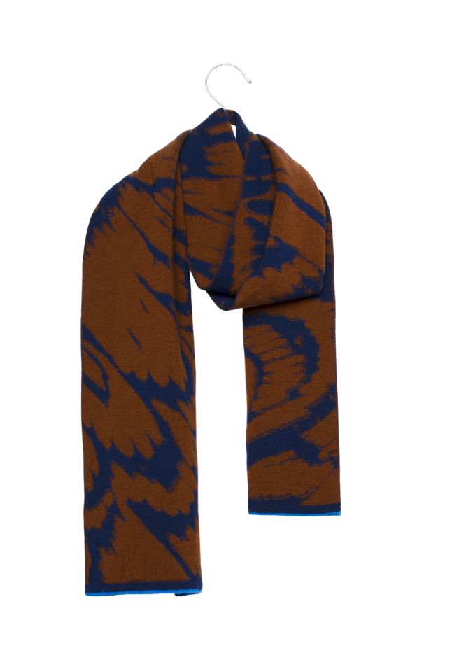 WOLVIS Furcula midi scarf cacao