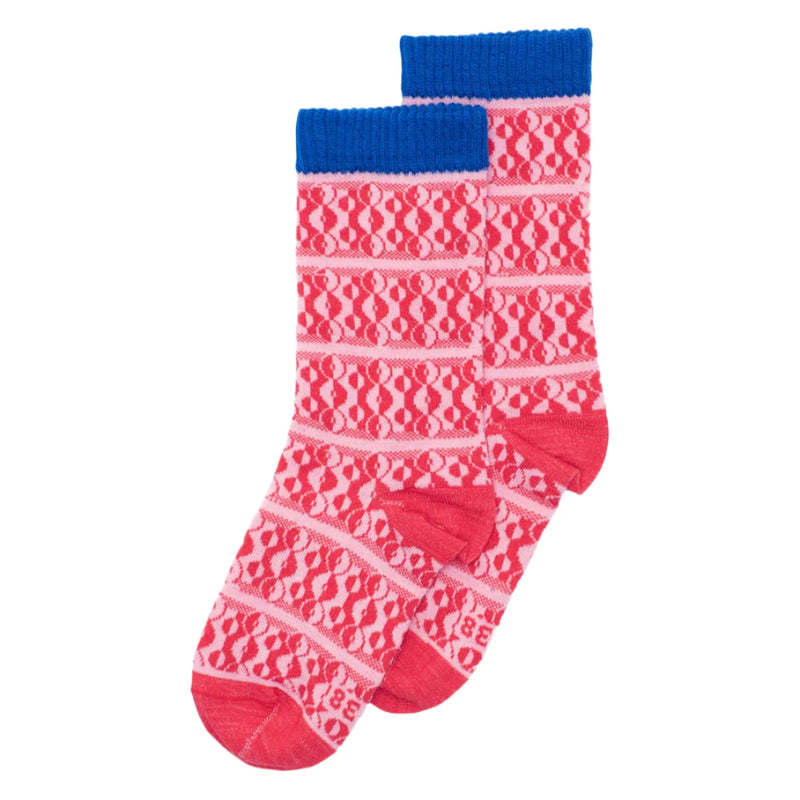 WOLVIS Bauhaus socks coral women