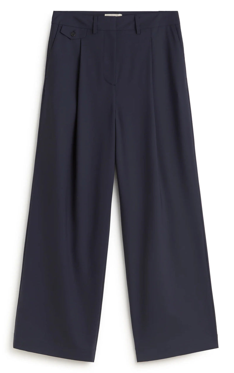 THINKING MU Pat pants wool blue night women