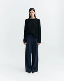 THINKING MU Pat pants wool blue night women