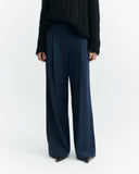 THINKING MU Pat pants wool blue night women