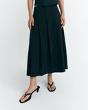 THINKING MU Bahia skirt wool blue night women