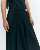 THINKING MU Bahia skirt wool blue night women
