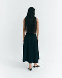 THINKING MU Bahia skirt wool blue night women