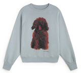 THINKING MU Pet Bonnie portrait sweatshirt blue women