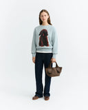THINKING MU Pet Bonnie portrait sweatshirt blue women