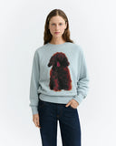 THINKING MU Pet Bonnie portrait sweatshirt blue women
