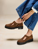 ODAJE Romane derbies suede leo women
