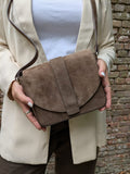 ANN KURZ Shatel crossbody bag suede fango women