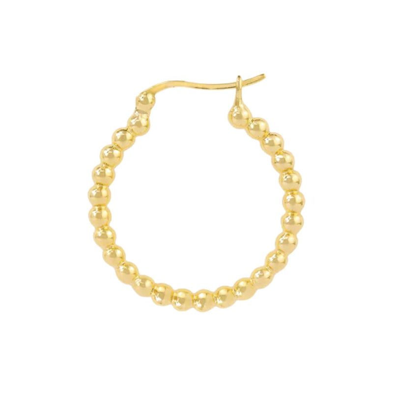 WILDTHINGS COLLECTABLES Dots hoop earring gold plated 23mm single piece