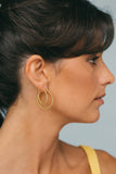 WILDTHINGS COLLECTABLES Dots hoop earring gold plated 23mm single piece