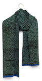 WOLVIS Apostrophe maxi scarf teal unisex