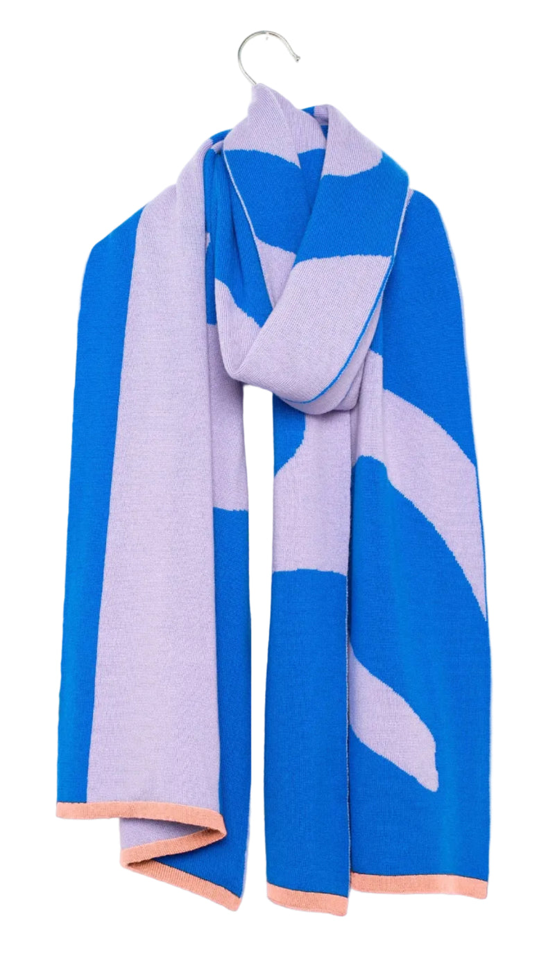 WOLVIS Semicolon maxi scarf cobalt unisex