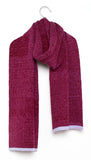 WOLVIS Apostrophe midi scarf maroon unisex