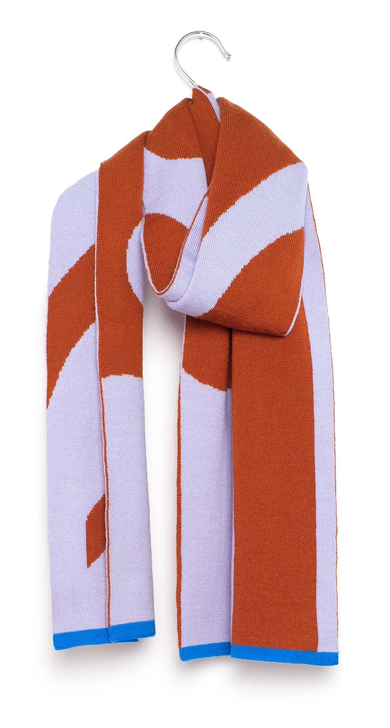 WOLVIS Semicolon midi scarf lilac unisex