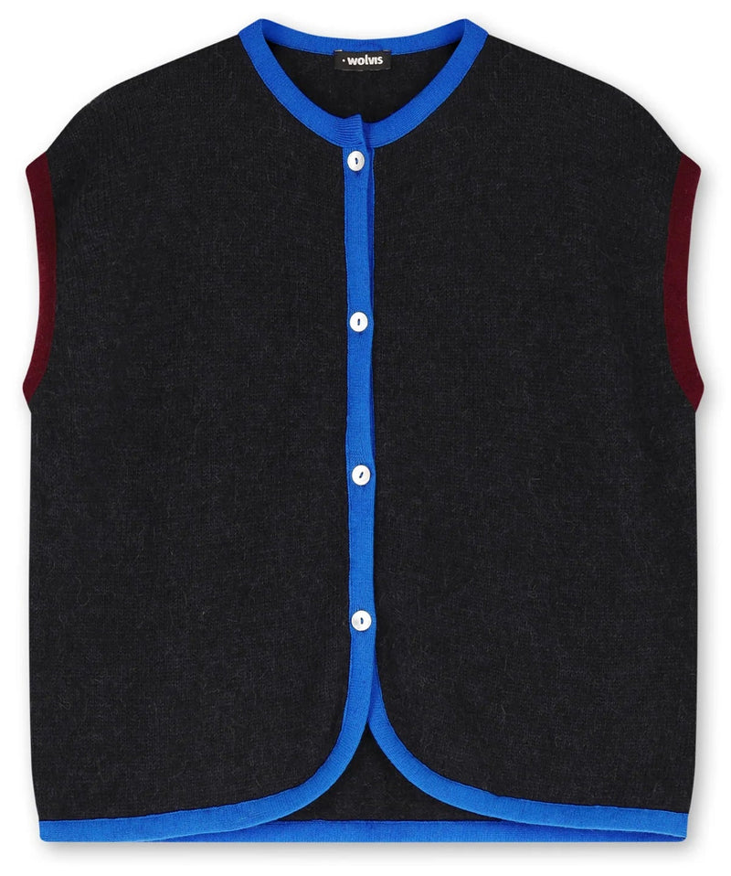 WOLVIS Ellipsis vest indigo women