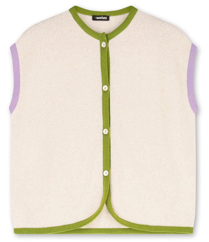 WOLVIS Ellipsis vest off white women