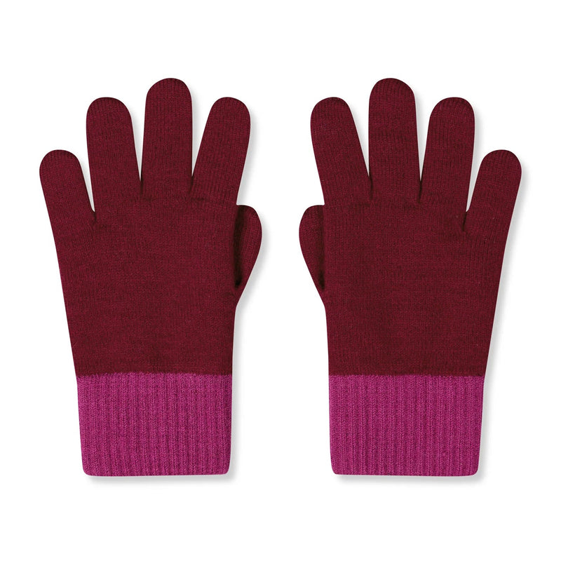WOLVIS Gloves maroon women