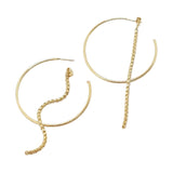 SEW A SONG Tail hoops gold plated