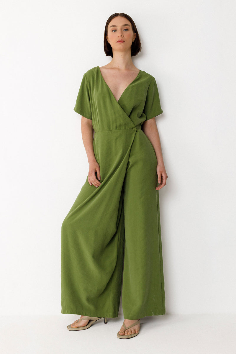 SKFK Adela jumpsuit dark green G7 women