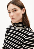 ARMEDANGELS Alaania chiffron stripes longsleeve black oatmilk women