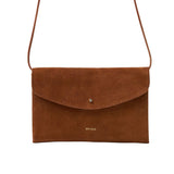 ANN KURZ Cute clutch suede cuero women