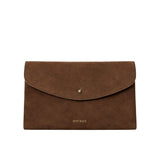 ANN KURZ Cute clutch suede fango women