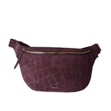 ANN KURZ Fanny pack croco suede burgundy women