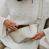 ANN KURZ Fanny pack metallic light gold women