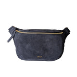 ANN KURZ Fanny pack suede dark blue women