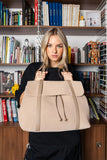 ANN KURZ Greatest shopper bag suede mix caramelo women