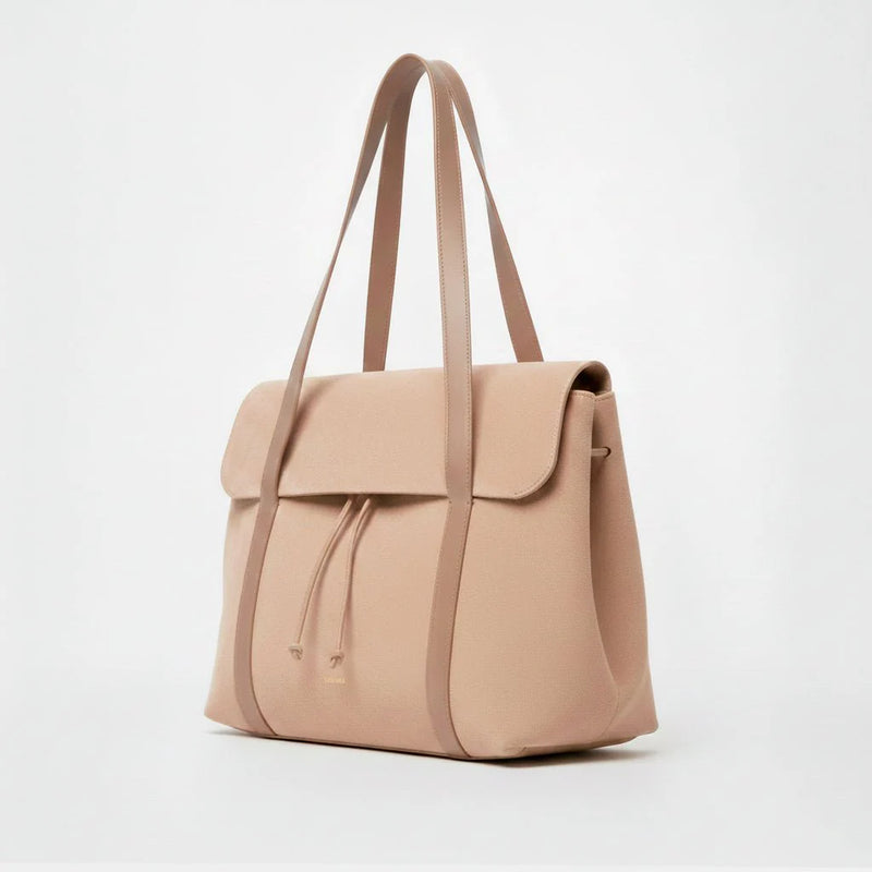 ANN KURZ Greatest shopper bag suede mix caramelo women