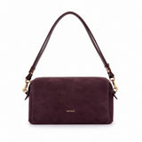ANN KURZ Light baguette bag suede mix burgundy women