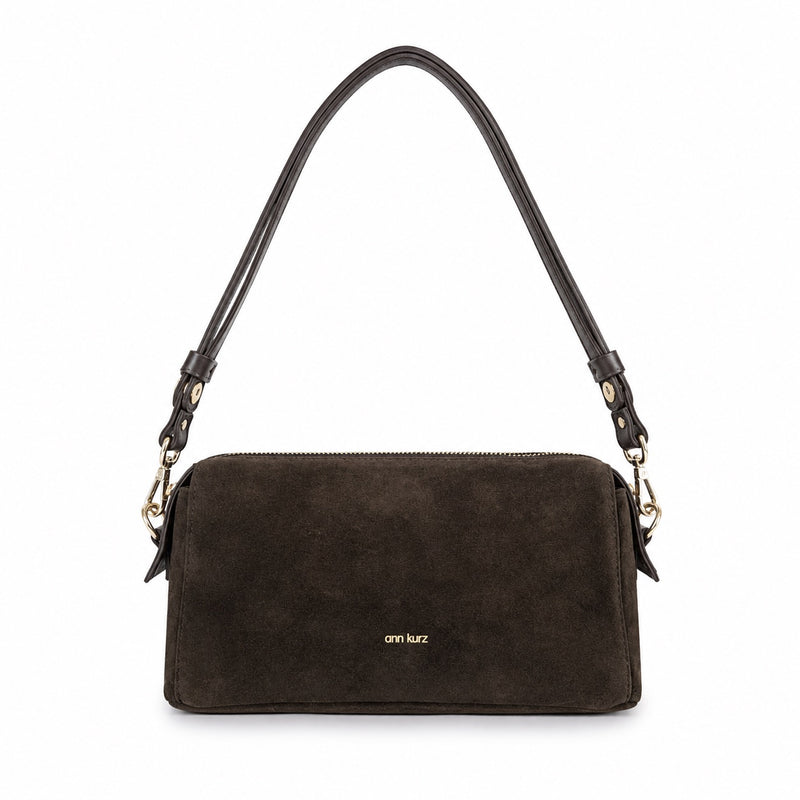 ANN KURZ Light baguette bag suede mix mocha women