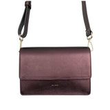 ANN KURZ Perfect square crossbody bag metallic burgundy women
