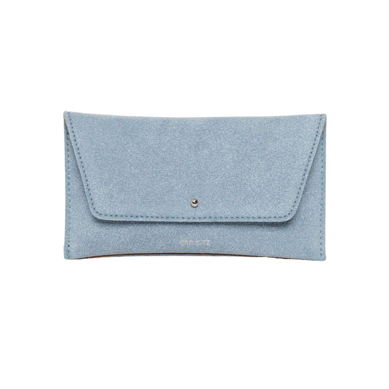 ANN KURZ Mini envelope shape wallet suede celeste women