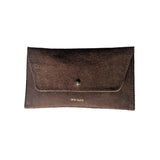 ANN KURZ Mini envelope shape wallet suede fango women