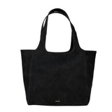 ANN KURZ Shoulder shopper bag suede mix black women