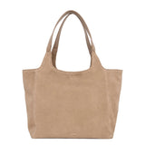 ANN KURZ Shoulder shopper bag suede mix caramelo women