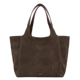 ANN KURZ Shoulder shopper bag suede mix mocha women