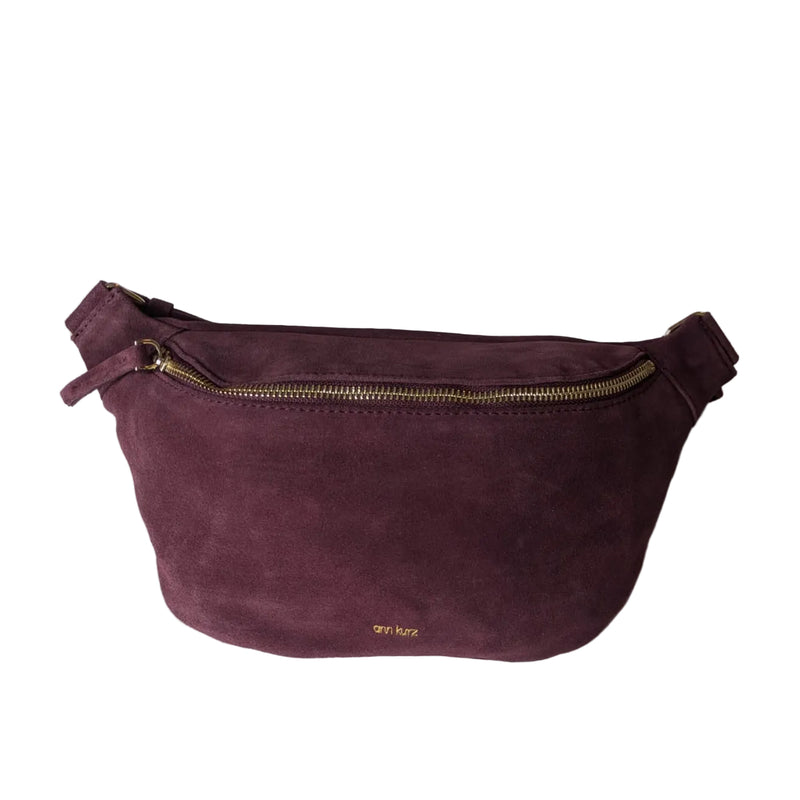 ANN KURZ Fanny pack suede burgundy women