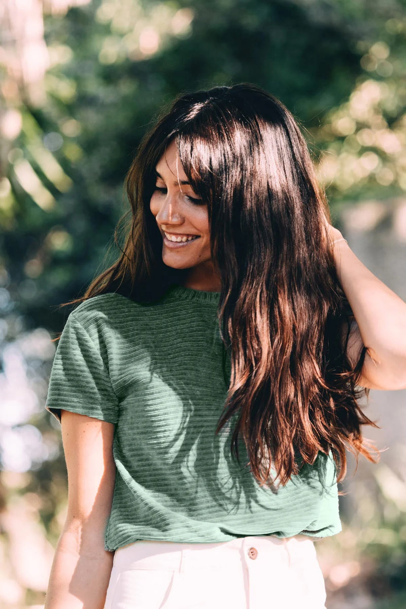 TWOTHIRDS Ariadna t-shirt dusty green women