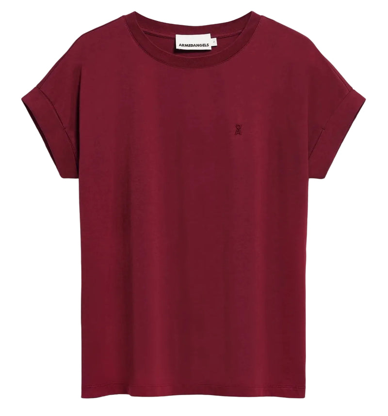 ARMEDANGELS Idaara t-shirt velvet red women