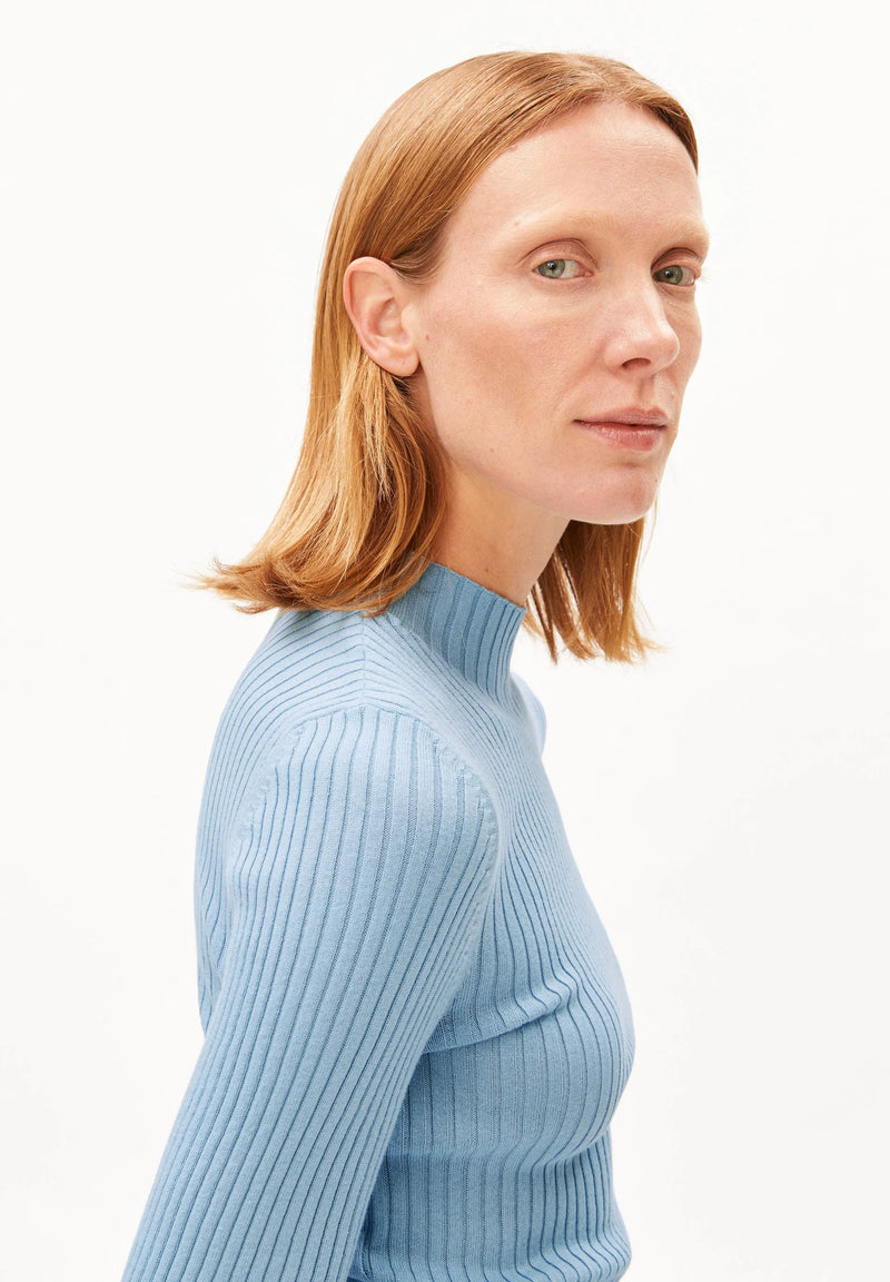 ARMEDANGELS Alaania turtleneck blue glow women