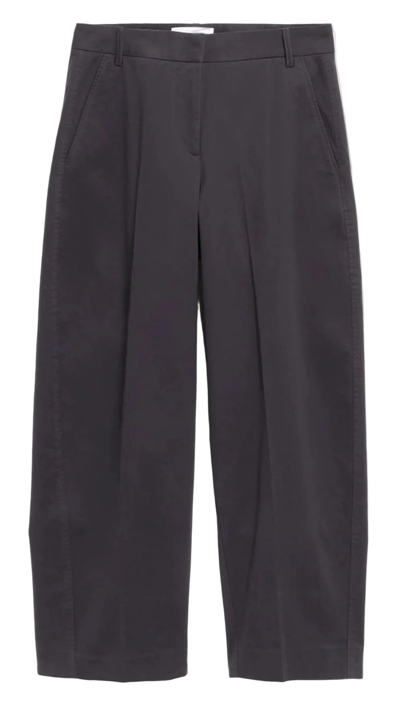 ARMEDANGELS Barrel leg twill pants dark steel women