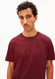 ARMEDANGELS Jaames t-shirt velvet red men