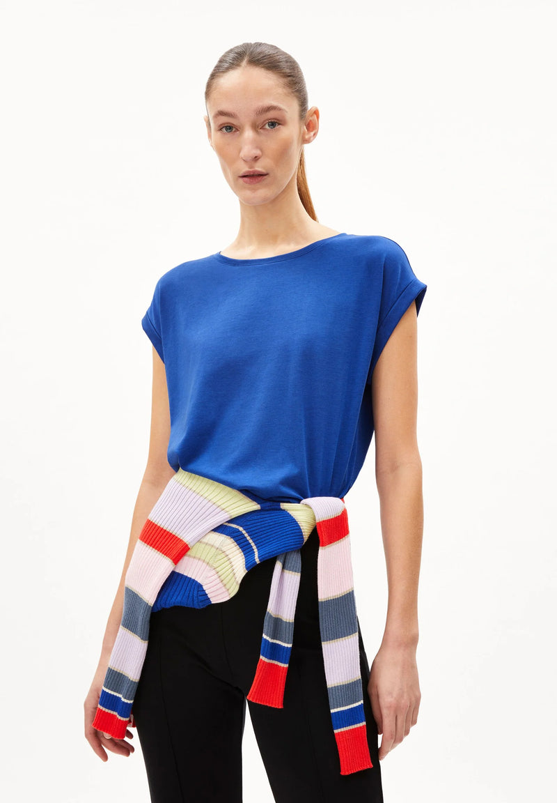 ARMEDANGELS Jilaana top dynamo blue women