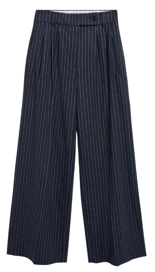 ARMEDANGELS Kaayua pinstripe trousers night sky white women
