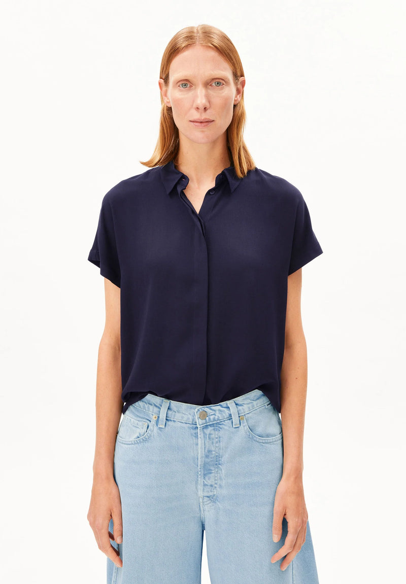 ARMEDANGELS Larisaana blouse tinted navy women